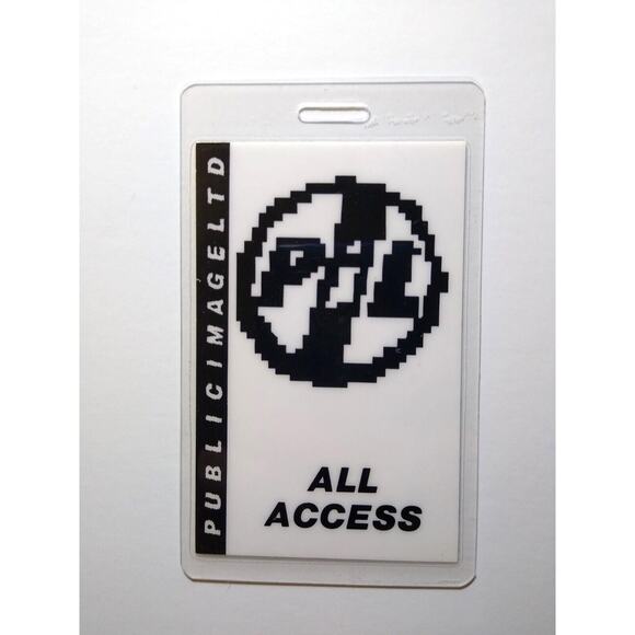 PIL Public Image Ltd Backstage Pass Punk Rock Post-Punk Orig. 1989 Johnny Lydon - Picture 1 of 2
